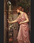 John William Waterhouse Famous Paintings - Psyche Entering Cupid's Garden